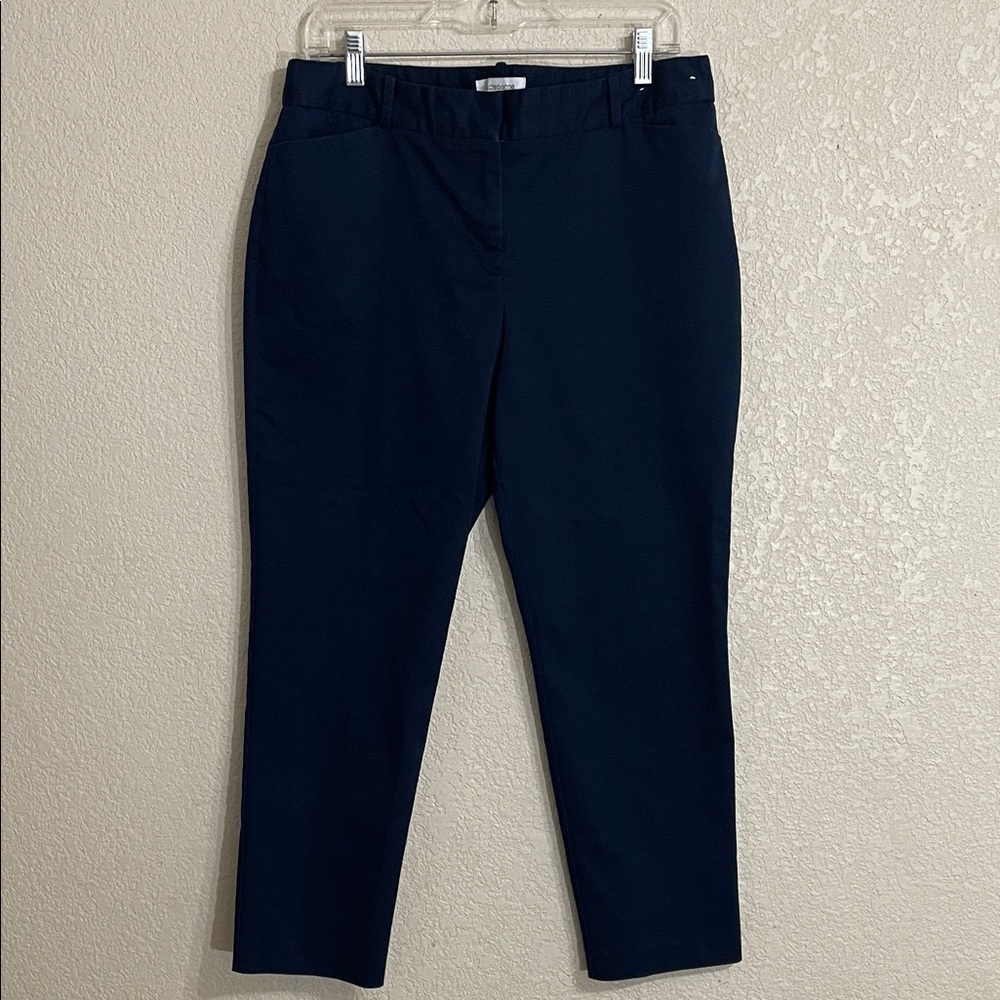 Liz Claiborne Navy Blue Straight-Leg Dress Pants